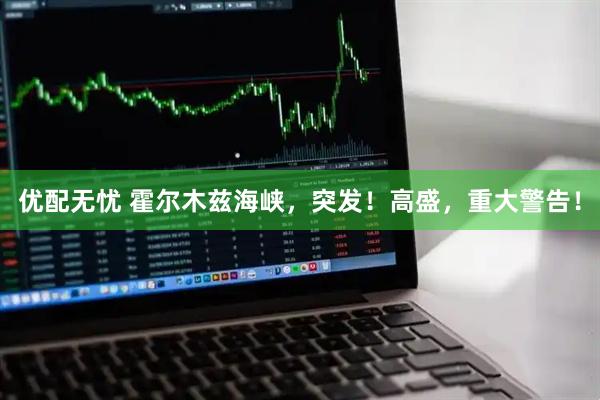 优配无忧 霍尔木兹海峡，突发！高盛，重大警告！