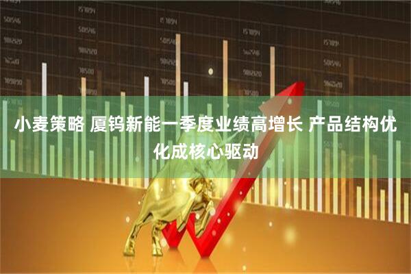 小麦策略 厦钨新能一季度业绩高增长 产品结构优化成核心驱动