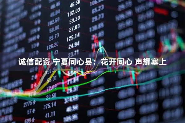 诚信配资 宁夏同心县:花开同心 声耀塞上